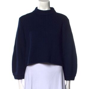 Tibi Merino Wool Navy Sweater NWOT